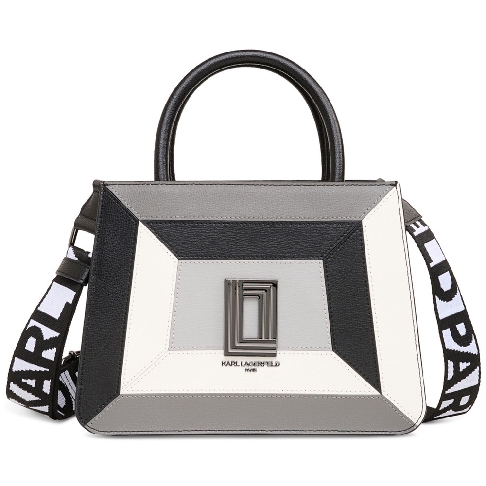 KARL LAGERFELD Simone Satchel In Black Multi/black